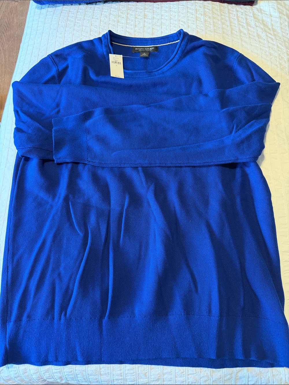Banana Republic Men’s Royal Blue Crewneck Sweater
